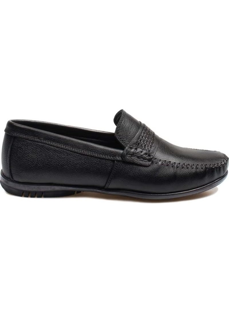 Fast Step Genuine Leather Black Men's Casual Shoes 585ma204 - Image 1